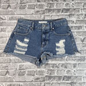 PacSun High Rise Festival Denim Shorts 90s Y2K Indie • Size 24